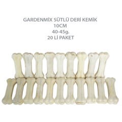 Garden Mix Sütlü Deri Kemik 10 cm 20 li