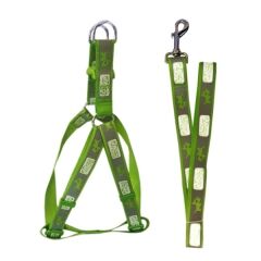 Köpek Göğüs Bel Tasma Ve Gezdirme Seti 120*1.5 cm 19-27 cm*1.5 cm Yeşil