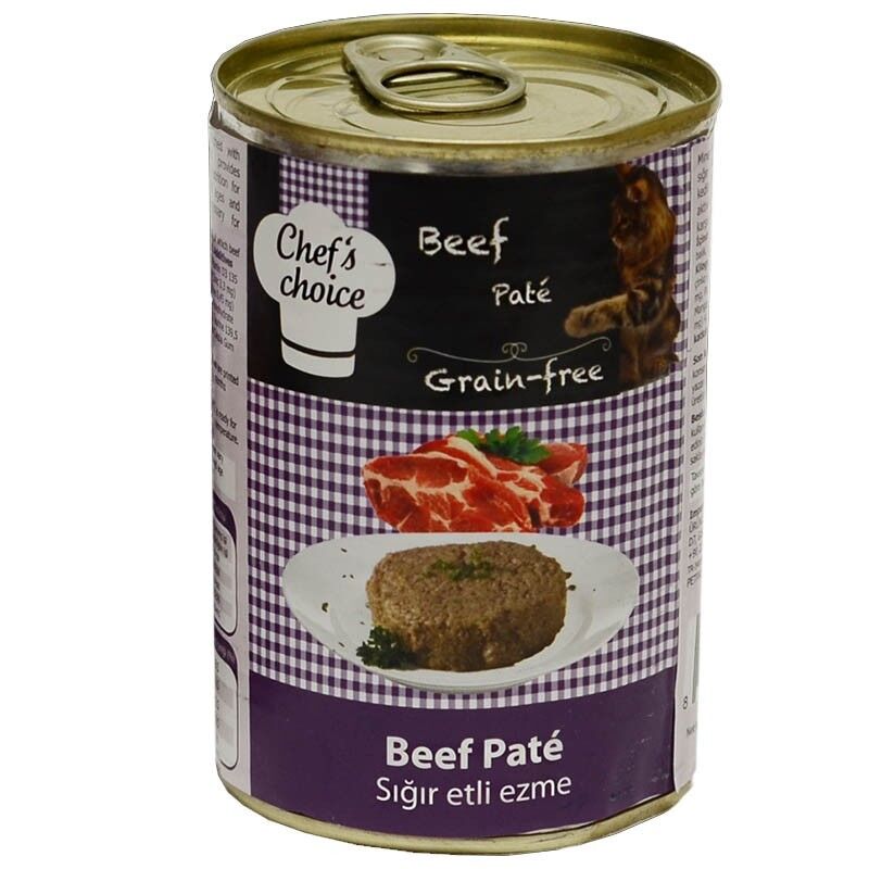 Chefs Choice Tahılsız Sığır Etli Ezme Kedi Konserve 400 Gr