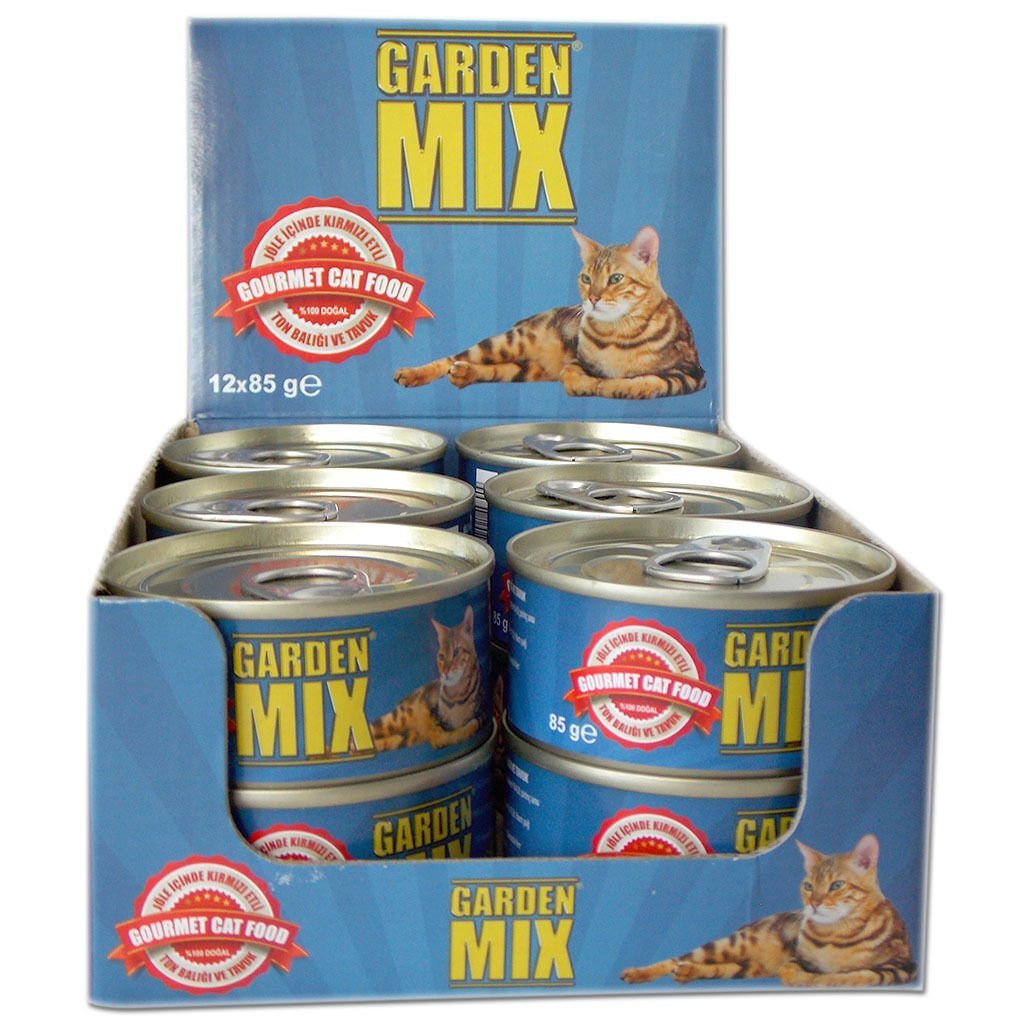 Gardenmix Tavuklu Kırmızı Ton Balıklı Mama 85 gr ( 12Adet )