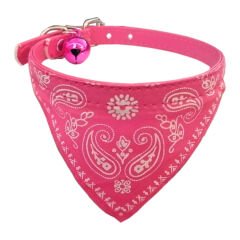 Fularlı Kedi ve Küçük Irk Köpek Boyun Tasması 27 cm Pembe