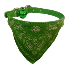 Fularlı Kedi ve Küçük Irk Köpek Boyun Tasması 27 cm Yeşil