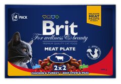 Brit Premium Pouch Kedi Maması Etli Çeşitler 4X100 Gr