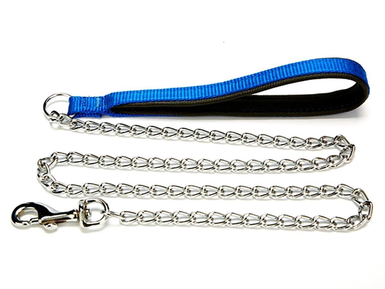 Doggie Comfort Dokuma Saplı Zincirli Gezdirme Kayışı Mavi 2,5x110 cm