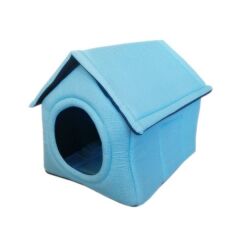 ANS Sünger Çatılı Kedi Köpek Kulübesi Mavi ø 45*50*60 cm