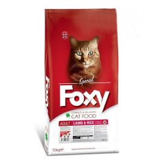 Foxy Kuzu Etli Ve Pirinçli Yetişkin Kedi Maması 15 Kg