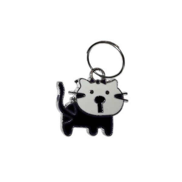 Kedi Tasma Aksesuarı Kedili İsimlik 1.5×2 cm Siyah