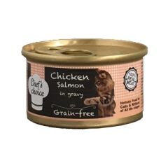 Chefs Choice Gravy Tavuklu Somonlu Tahılsız Kedi Yaş Mama 80 gr