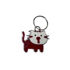 Kedi Köpek Tasma Aksesuarı Kedili İsimlik 1.5×2 cm Kırmızı