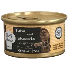 Chefs Choice Gravy Ton Balıklı Midyeli Kedi Yaş Mama 80 gr