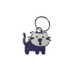 Kedi Köpek Tasma Aksesuarı Kedili İsimlik 1.5×2 cm Mor