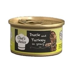Chefs Choice Gravy Soslu Ördekli Hindili Kedi Yaş Mama 80 gr