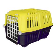 Markapet Sert Plastik Kedi Köpek Taşıma Çantası 28 X 44 X 32 cm Sarı Gri