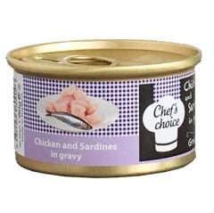 Chefs Choice Tavuklu Sardunyalı Tahılsız Kedi Yaş Mama 80 gr