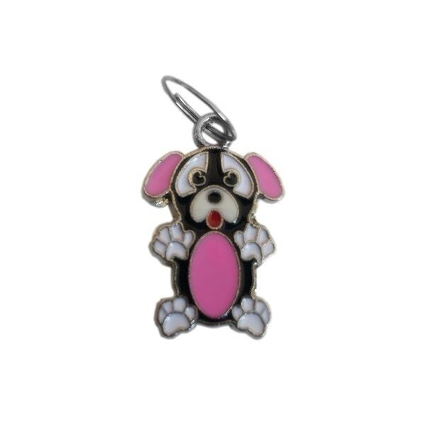 Kedi Köpek Tasma Aksesuarı Şaşkın Köpek 1.5×2.5 cm Pembe
