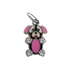 Kedi Köpek Tasma Aksesuarı Şaşkın Köpek 1.5×2.5 cm Pembe