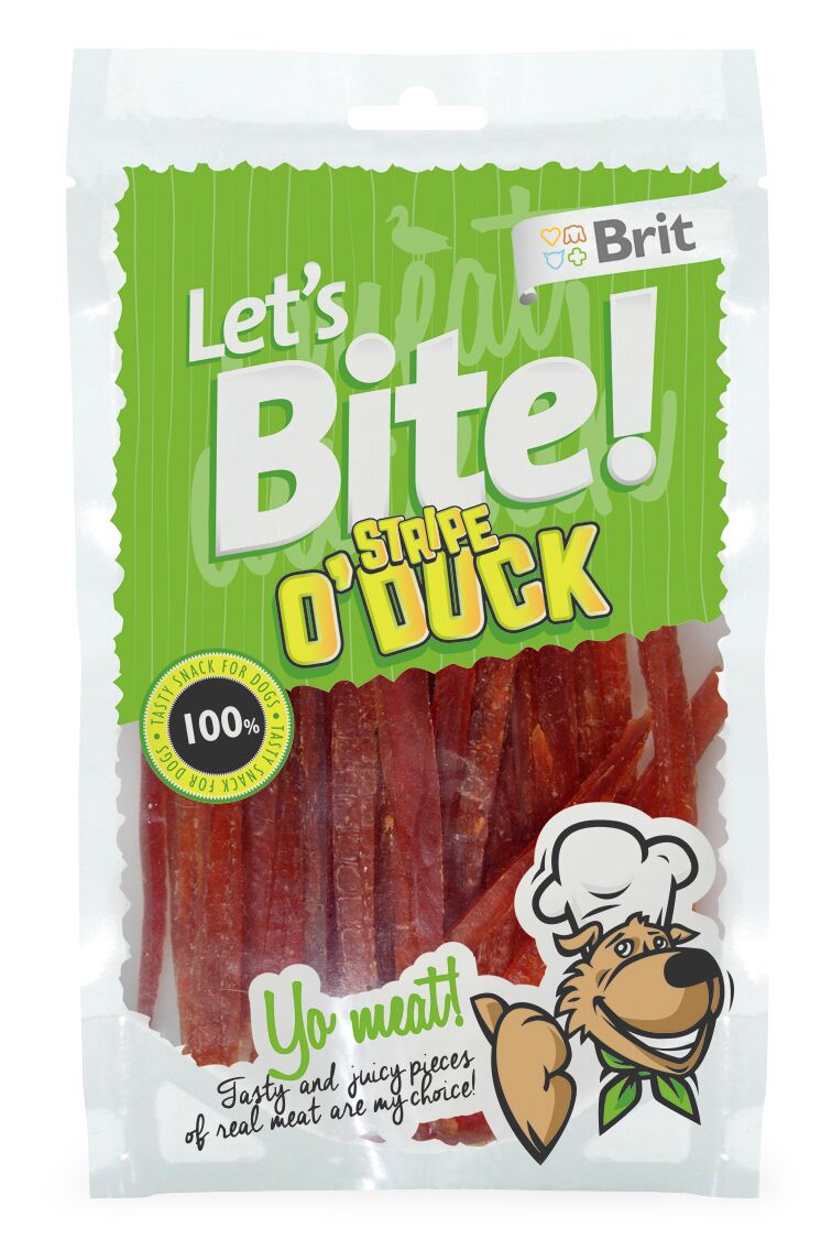 Brit Lets Bite Stripe Duck Ördek Etli Tahılsız Köpek Ödülü 80 gr