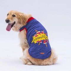 Pawstar Navy Blue Summer Time Büyük T-shirt 4XLarge  47X55X72 CM