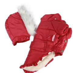 Angel Coat Cherry Küçük Irklar İçin Kapşonlu Mont Yağmurluk Small
