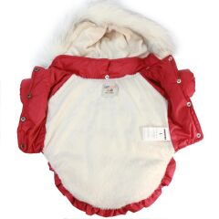 Angel Coat Cherry Küçük Irk Kapşonlu Mont Yağmurluk Large