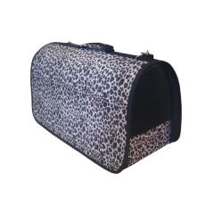 Leopar Desenli Kedi Taşıma Çantası XS 22-22-33 cm