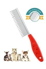 Tüy Açma Tarağı Kedi Köpek Kıtık Topak Açıcı Ergonomik Evcil Hayvan Bakım Tek Taraflı Metal Tarak