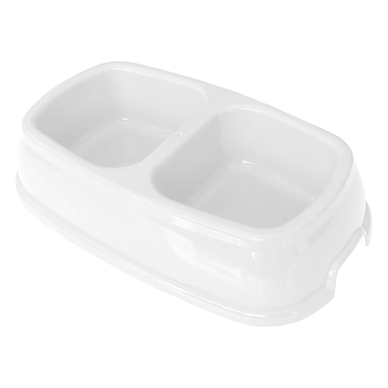 Markapet İkili Plastik Mama Ve Su Kabı 500 + 500 Ml Beyaz