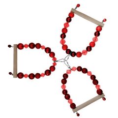 Renkli Boncuklu Ve Çanlı Kuş Salıncağı 9-11 cm Kırmızı