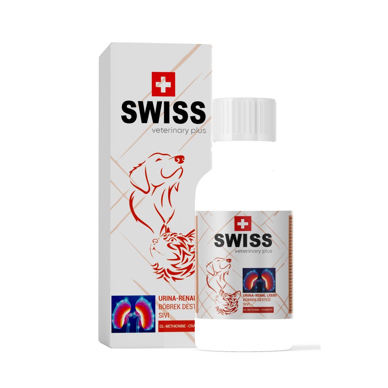 Swiss Urina Renal Likit Kedi ve Köpek Böbrek Desteği 100 ml