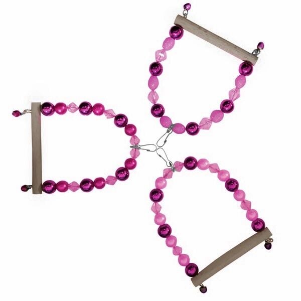 Renkli Boncuklu Ve Çanlı Kuş Salıncağı 9-11 cm Pembe