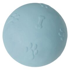 Pati Desenli Termoplastik Sert Köpek Oyun Topu 7 cm Medium Açık Mavi