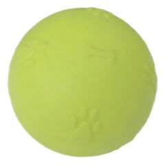 Pati Desenli Termoplastik Sert Köpek Oyun Topu 6 cm Small Sarı