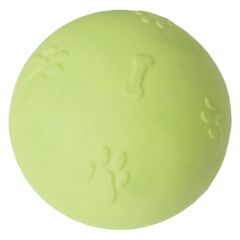 Pati Desenli Termoplastik Sert Köpek Oyun Topu 6 cm Small Sarı