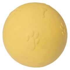 Pati Desenli Termoplastik Sert Köpek Oyun Topu 6 cm Small Sarı