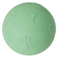 Pati Desenli Termoplastik Sert Köpek Oyun Topu 8 cm Large Yeşil