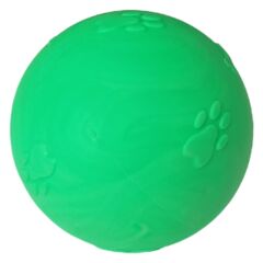 Pati Desenli Termoplastik Sert Köpek Oyun Topu 8 cm Large Yeşil