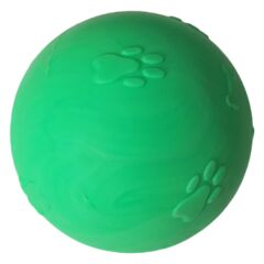 Pati Desenli Termoplastik Sert Köpek Oyun Topu 8 cm Large Yeşil
