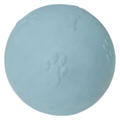 Pati Desenli Termoplastik Sert Köpek Oyun Topu 8 cm Large Açık Mavi