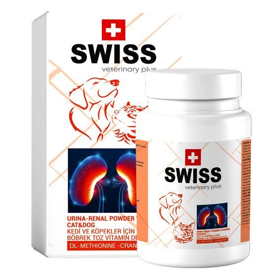 Swiss URINA-RENAL Powder Kedi ve Köpek Böbrek Desteği 100 gr