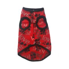 Köpek Kıyafeti Kırmızı Polar 46*25 cm Medium No:5