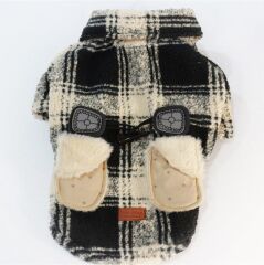 Plaid Coat Peluş Kedi Köpek Ceketi Kıyafeti XX Large