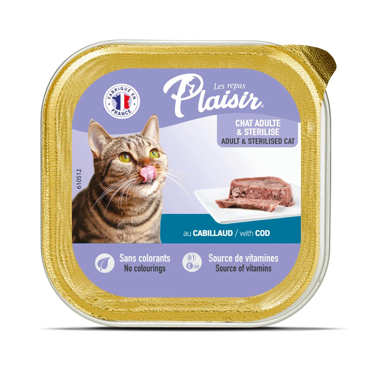 Plaisir Morina Balıklı Pate Kısırlaştırılmış ve Yetişkin Kedi Yaş Maması 100 Gr