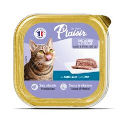 Plaisir Morina Balıklı Pate Kısırlaştırılmış ve Yetişkin Kedi Yaş Maması 100 Gr