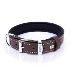 Doggie El Yapımı Konforlu Deri Köpek Tasması 2,5x37-45 cm Kahverengi