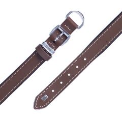 Doggie El Yapımı Konforlu Deri Köpek Tasması 2,5x37-45 cm Kahverengi