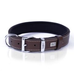 Doggie El Yapımı Konforlu Deri Köpek Tasması 3x42-50 cm Kahverengi