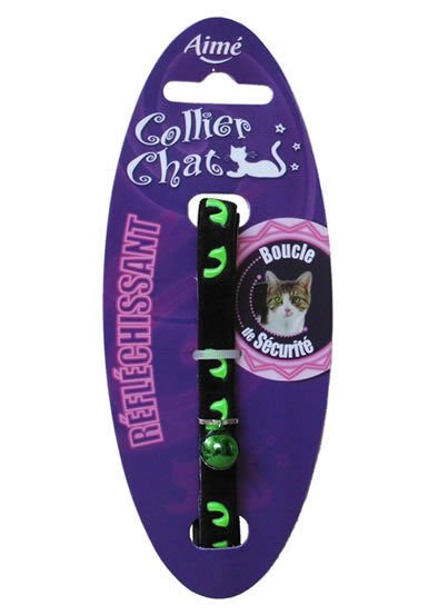 Vitalveto Kedi Gözü Kedi Boyun Tasması Fosforlu 32 cm
