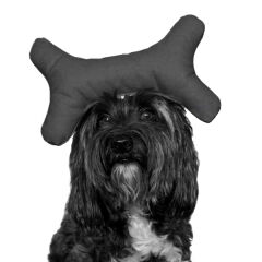 Kemik Şekilli Köpek Oyuncağı 10-24 cm Gri Renkte