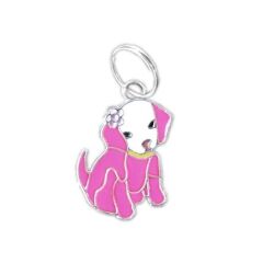 Köpek Tasma Aksesuarı Çiçekli Köpek İsimlik 2.5 cm Pembe