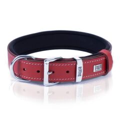 Doggie El Yapımı Konforlu Deri Köpek Tasması 3x42-50 cm Kırmızı